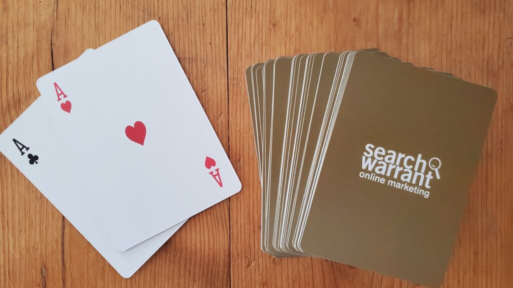 Deck of Cards with Search Warrant Logo