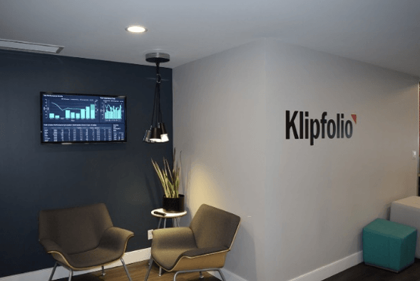 Klipfolio Dashboard in their lobby